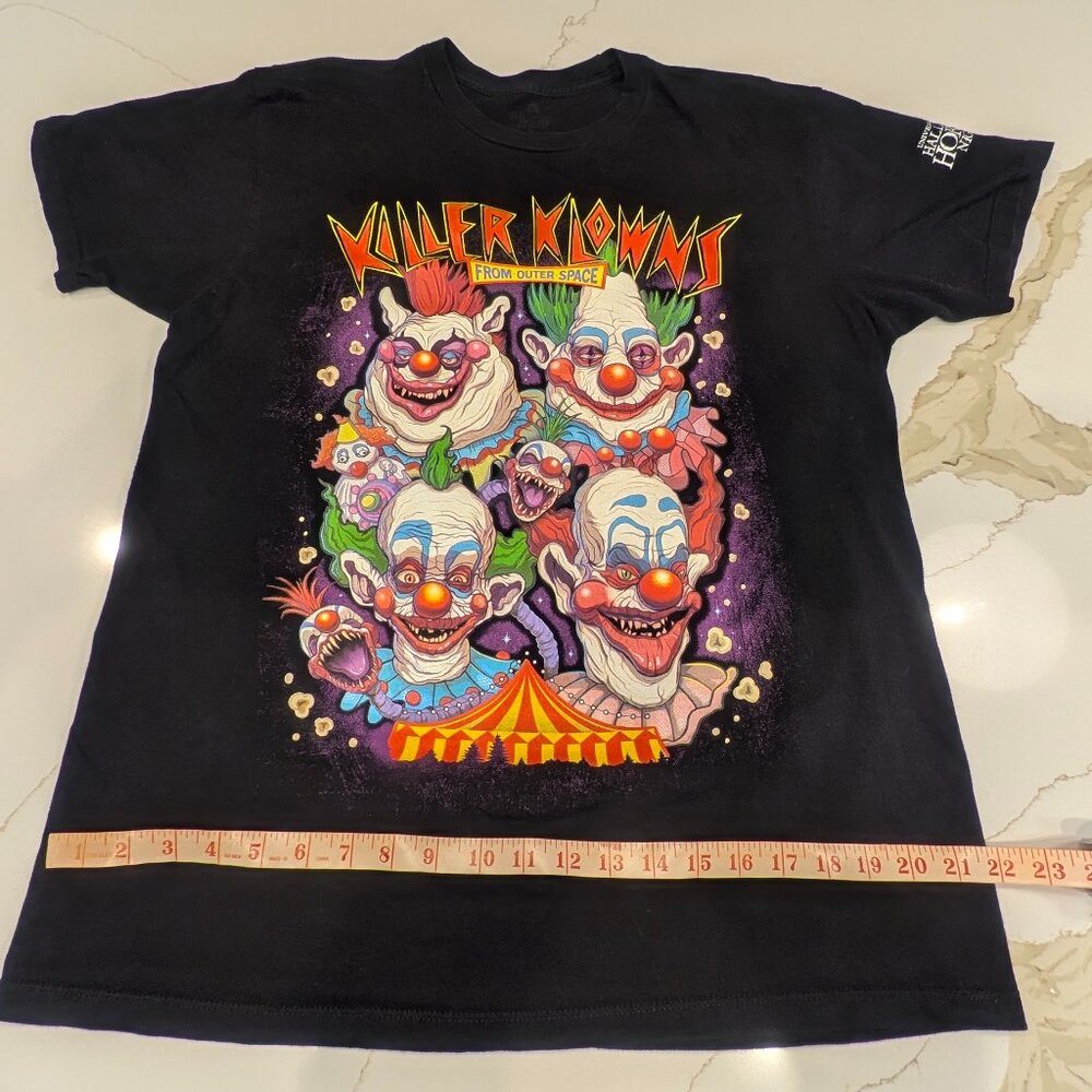 Halloween Horror Nights 2018 Universal Studios Killer Klowns Outer Space Shirt L